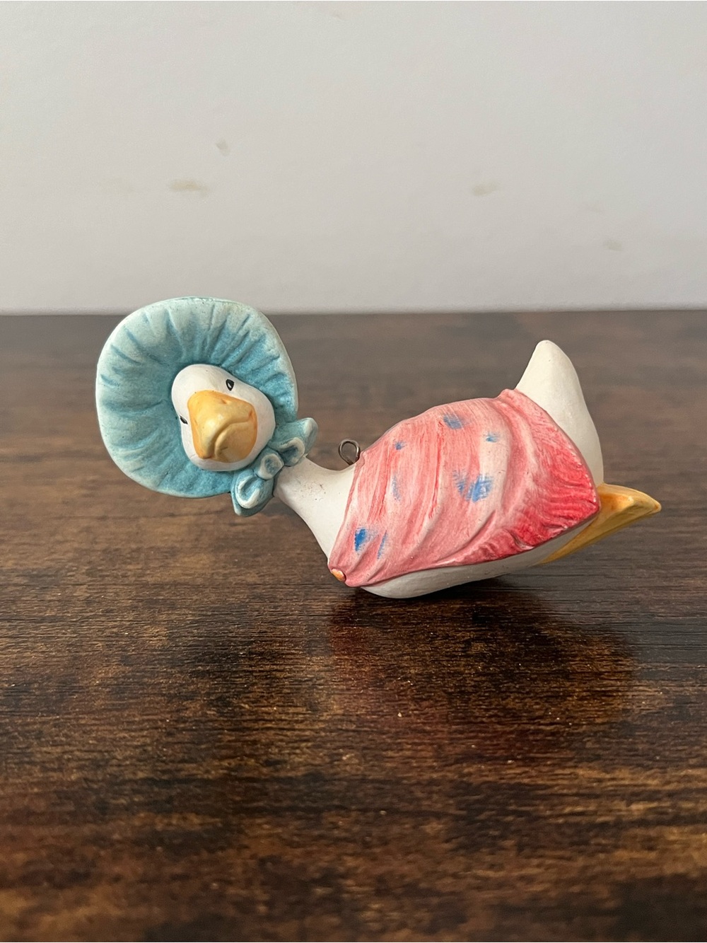 Mother Goose Vintage Ornament Figurine F-Warne Italy Sticker Nursery Rhyme